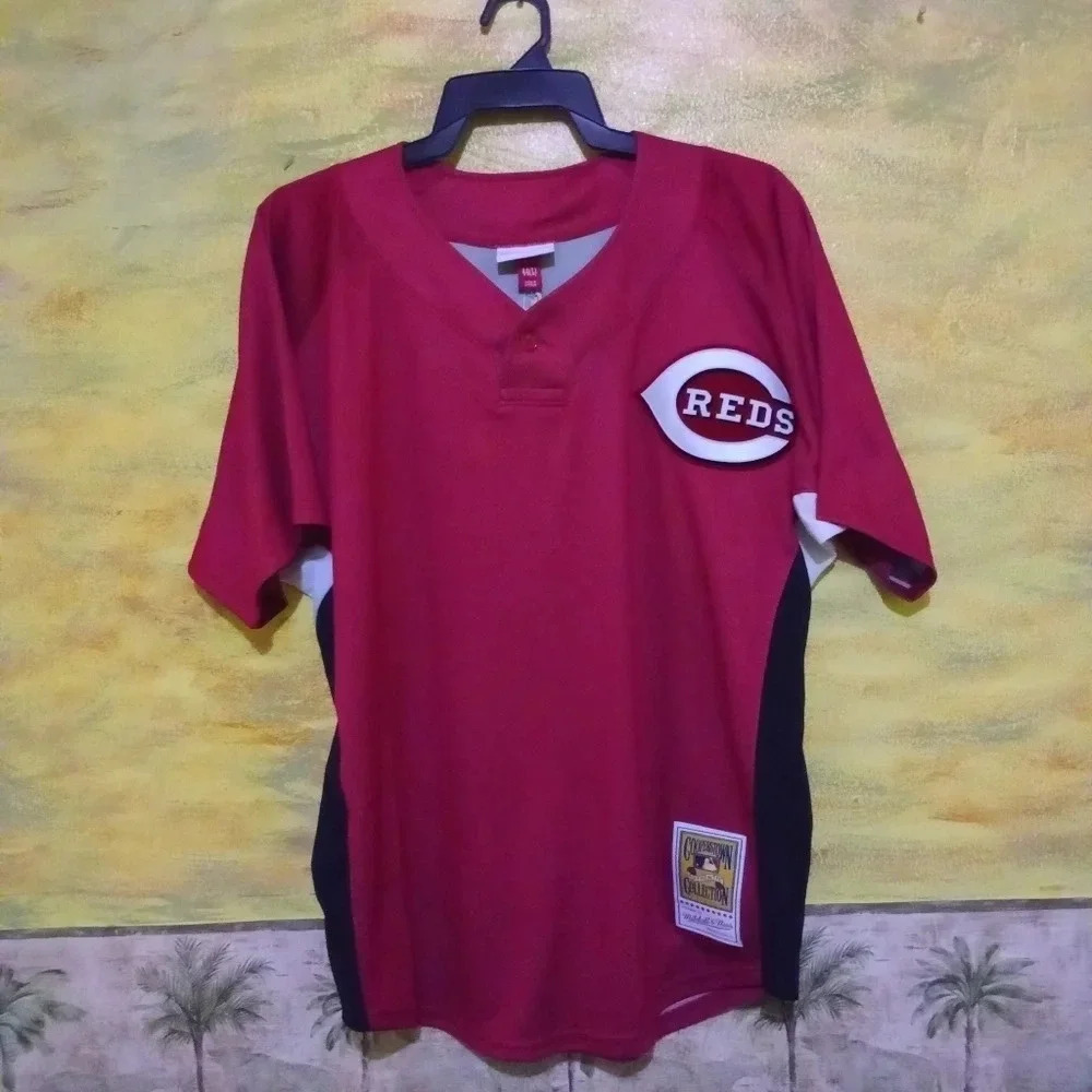 Mitchell & Ness Ken Griffey Jr Cincinnati Reds Cooperstown Collection Large - Picture 3 of 5